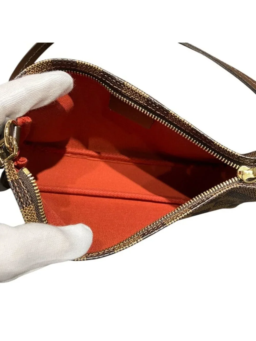 Louis Vuitton Navona Creasing Sally Damier Handbag Canvas